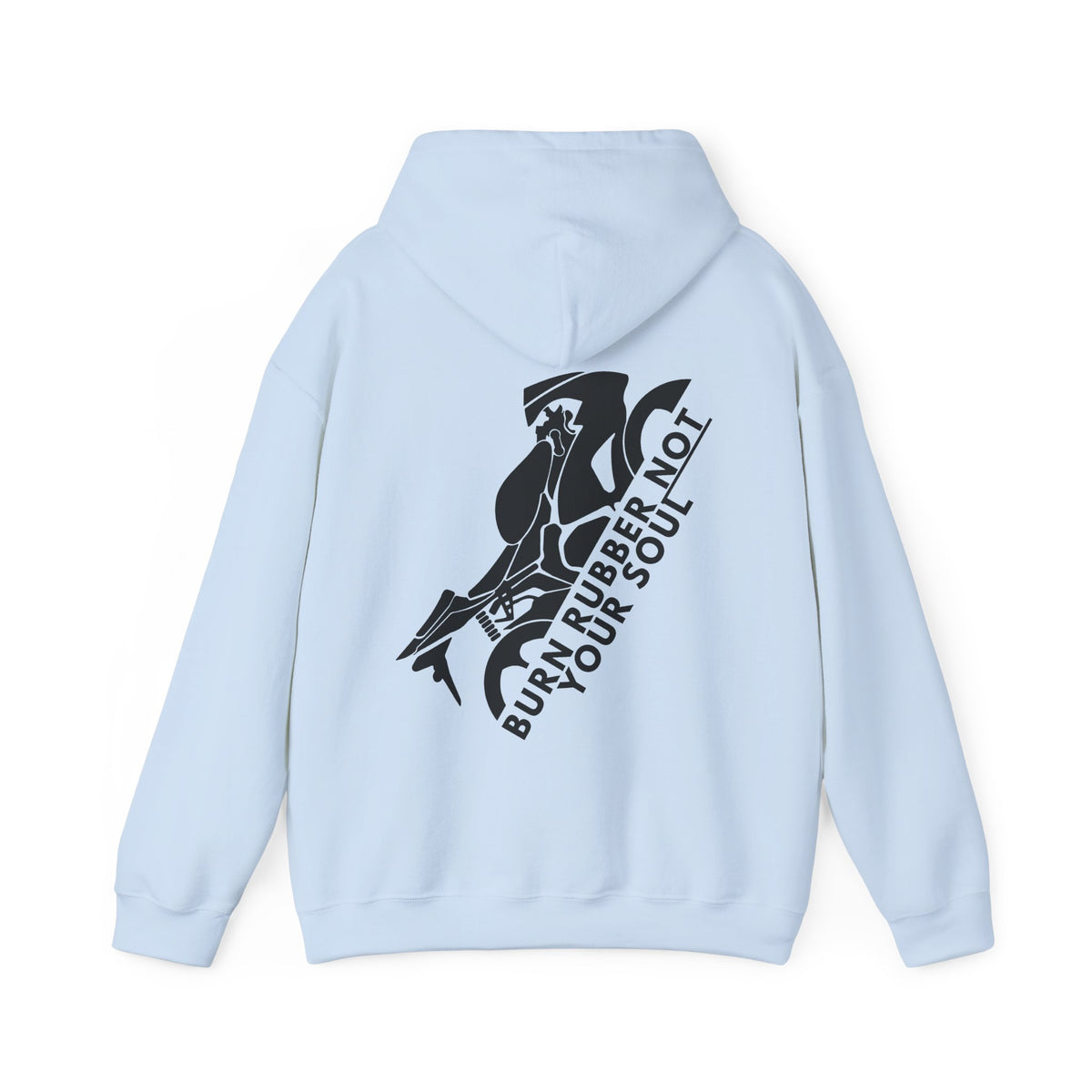 Unisex Heavy Blend™ Hooded Sweatshirt (Burn Rubber, Not Your Soul) 3 Back