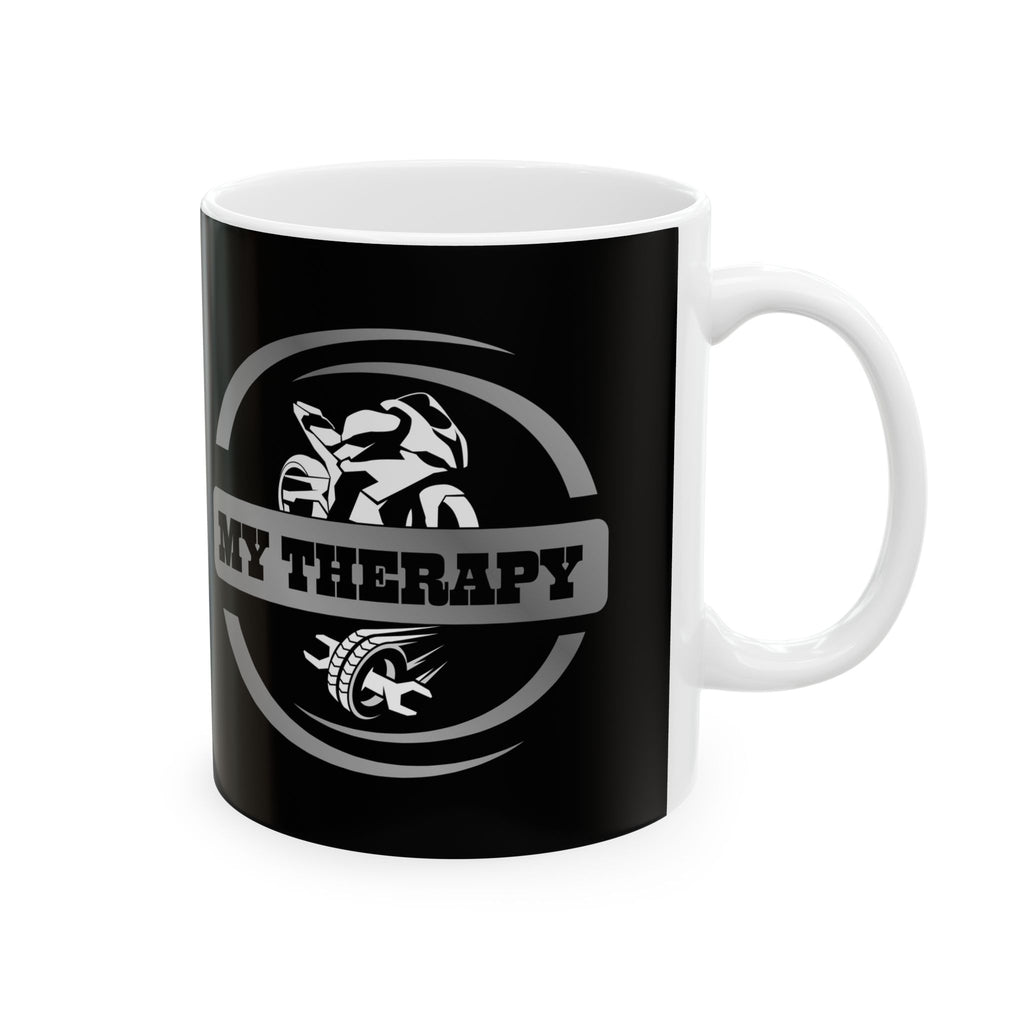 Non UK Sales 11oz And 15oz White Mug With (My Therapy) S/B