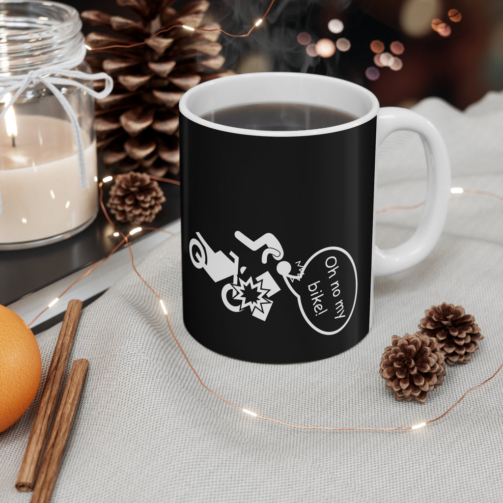 11oz White Mug With (Oh no my Bike) (4)