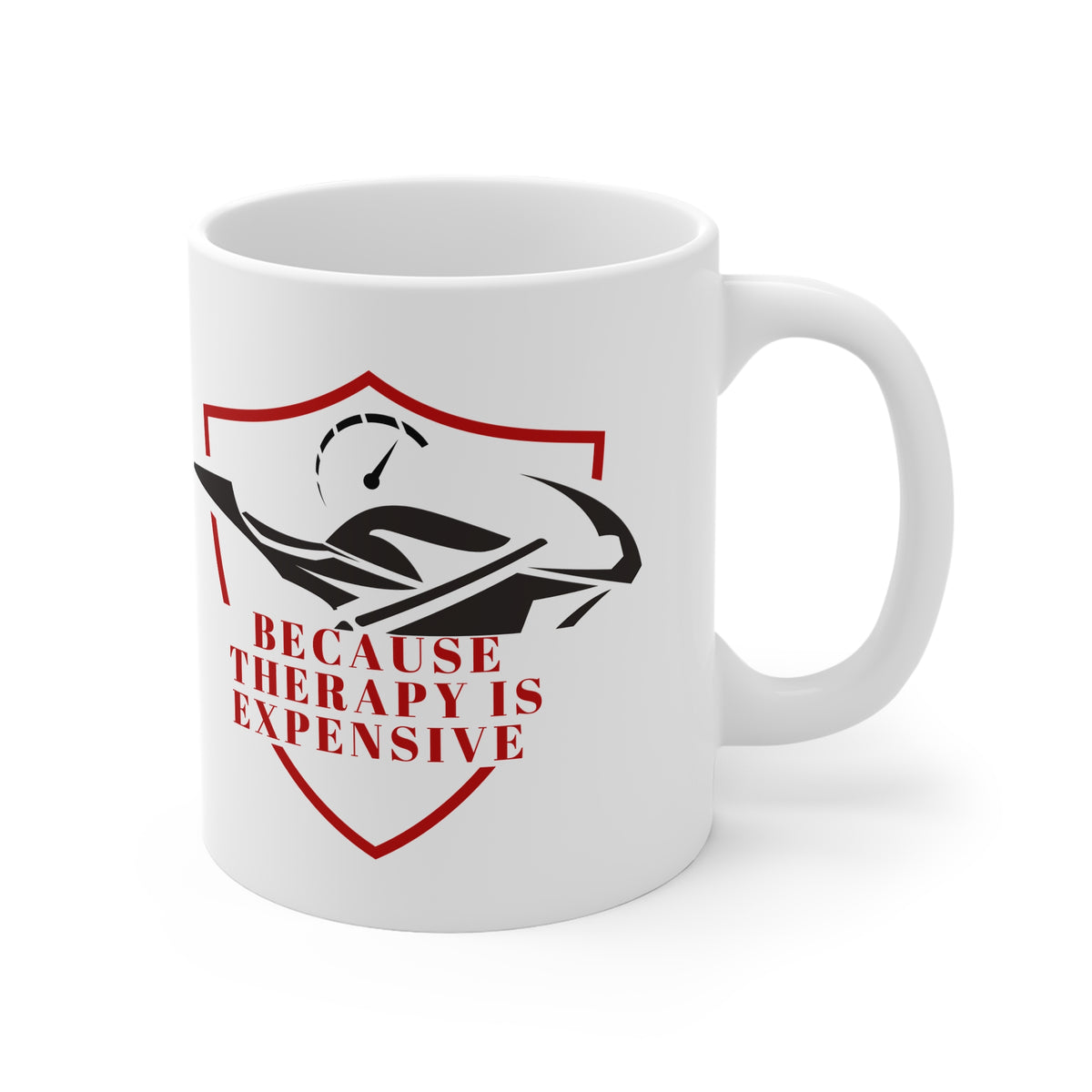 11oz White Mug With (Because therapy is expensive) (4)