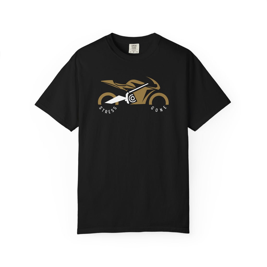 Non UK Sales Motorbike t-shirt  (Stress gone)  G/B