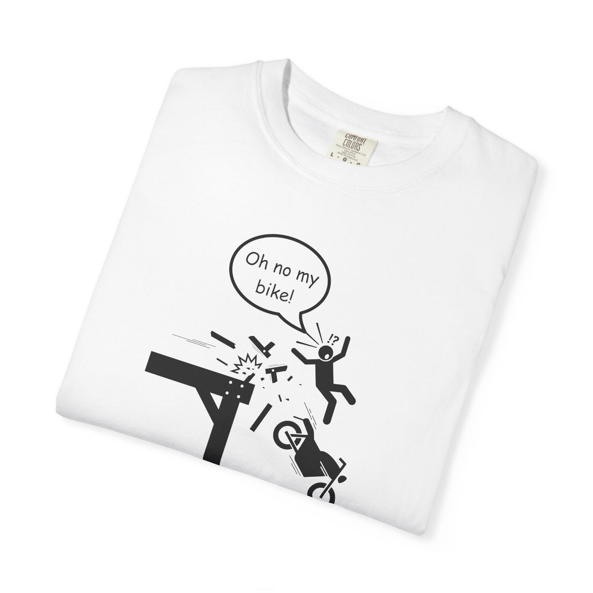 Non UK Sales Motorbike t-shirt  (Oh no my bike)  Pier B/W