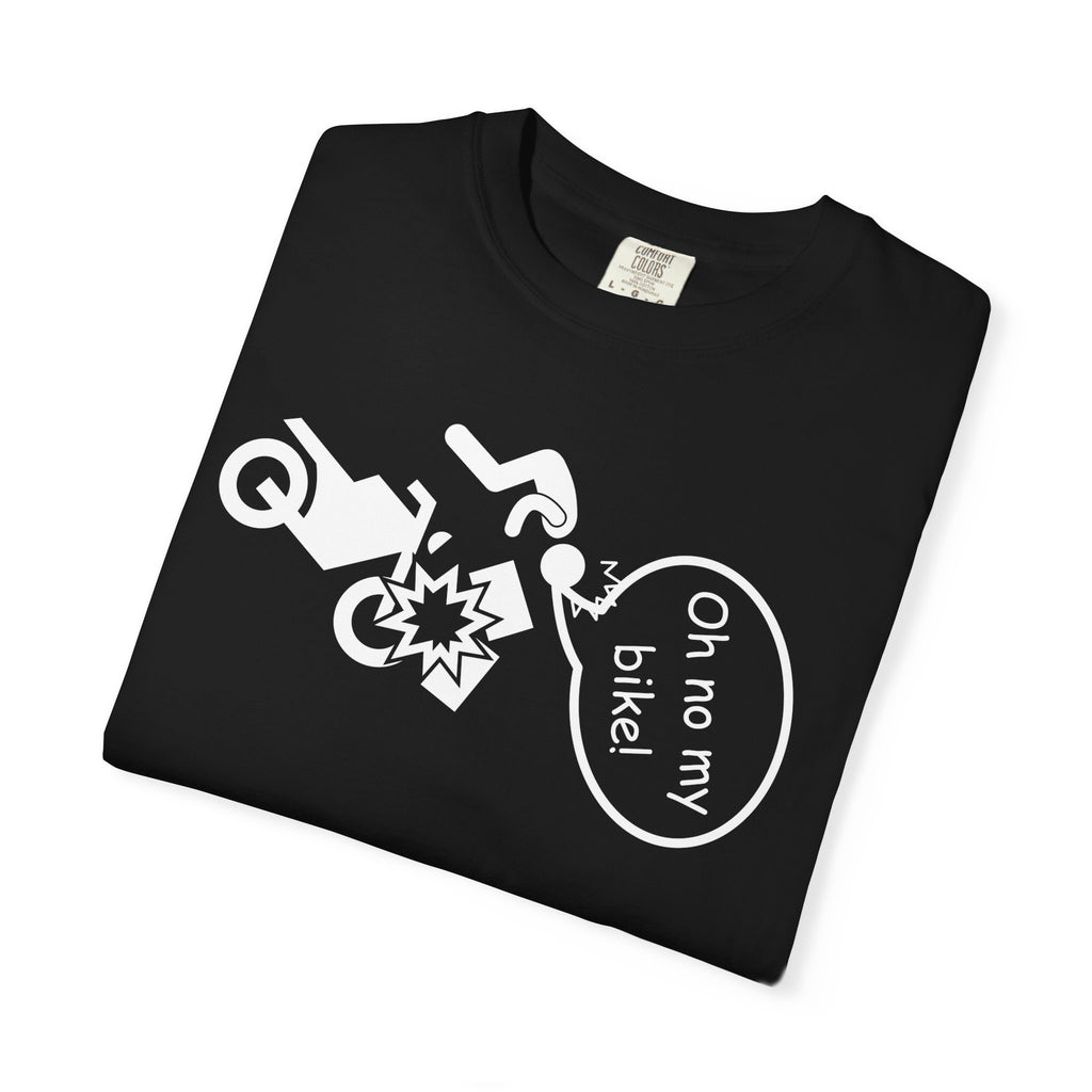Non UK Sales Motorbike t-shirt (Oh no my bike) Boxes W/B