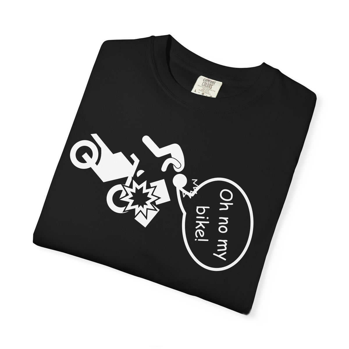 Non UK Sales Motorbike t-shirt (Oh no my bike) Boxes W/B