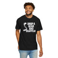 Non UK Sales Motorbike t-shirt  (Drop a gear and disappear) Words W/B