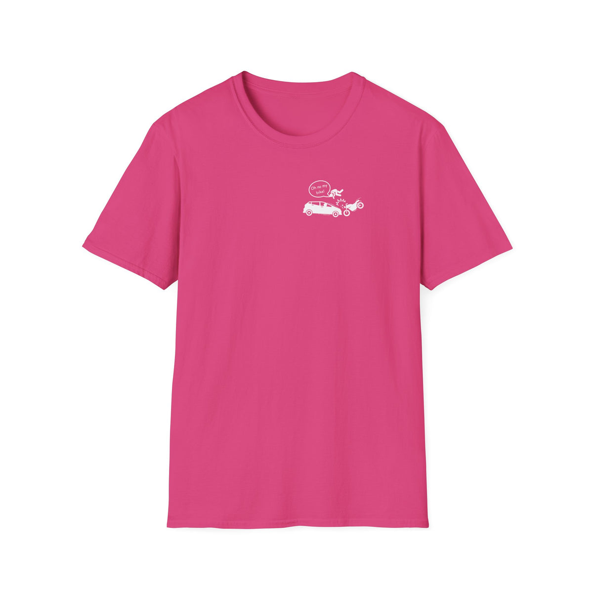 Motorbike T-shirt with 'Oh No My Bike!' (3) Small Logo