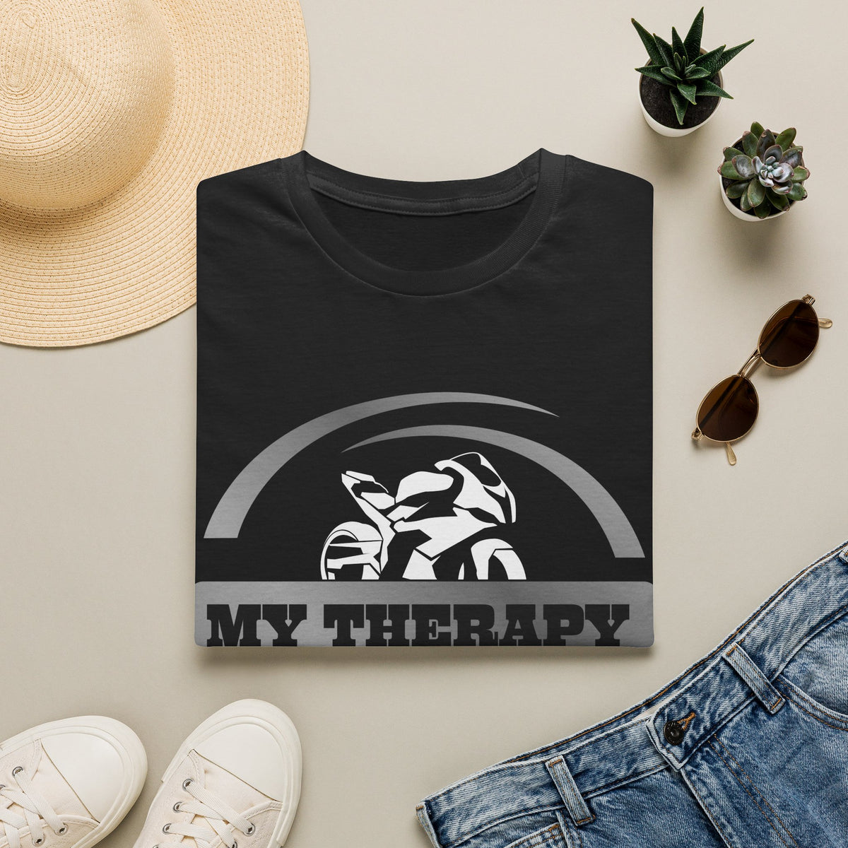 Motorbike T-shirt with 'My Therapy'