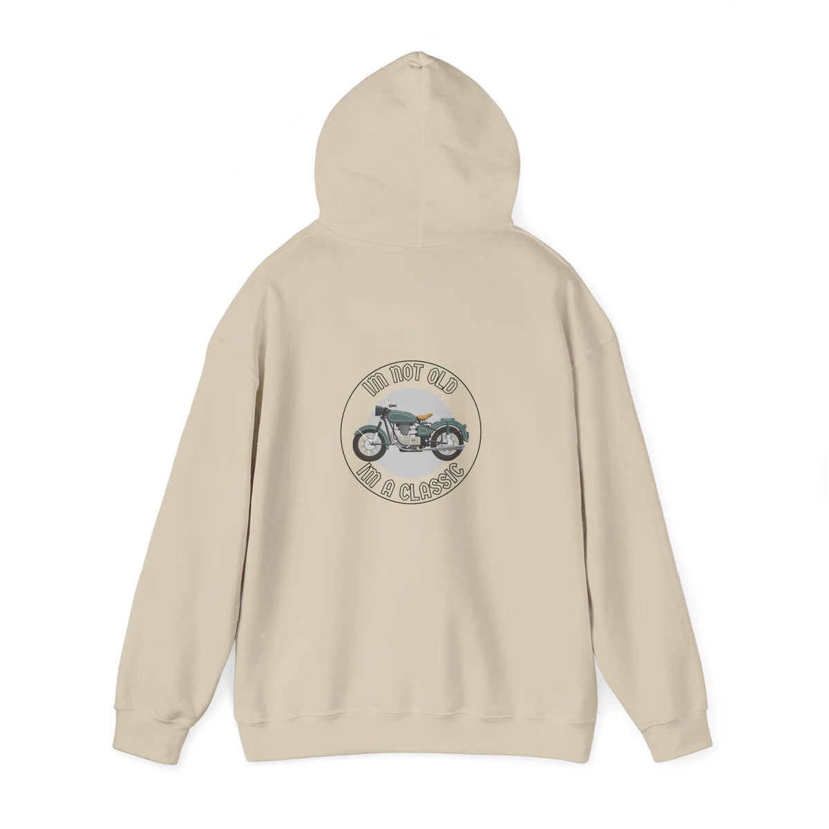 Non UK Sales Hooded Sweatshirt (I'm not old, I'm a classic) B/W
