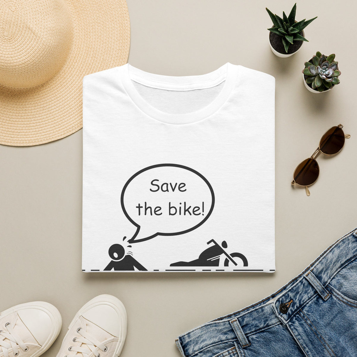 Motorbike T-shirt with 'Save The Bike!'