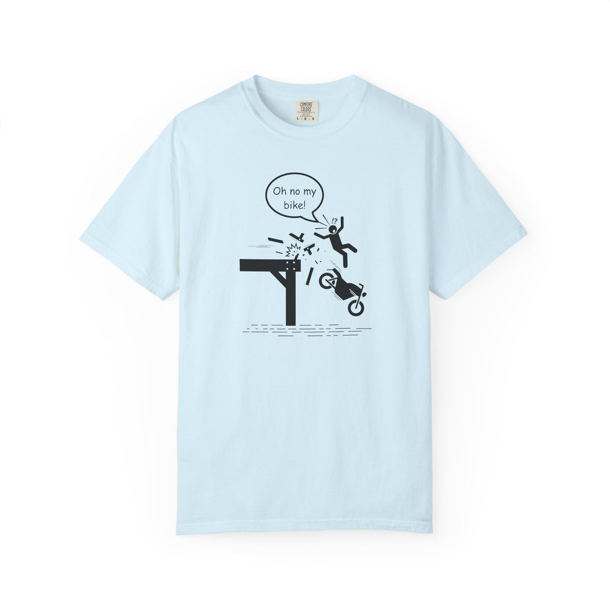 Non UK Sales Motorbike t-shirt  (Oh no my bike)  Pier B/W