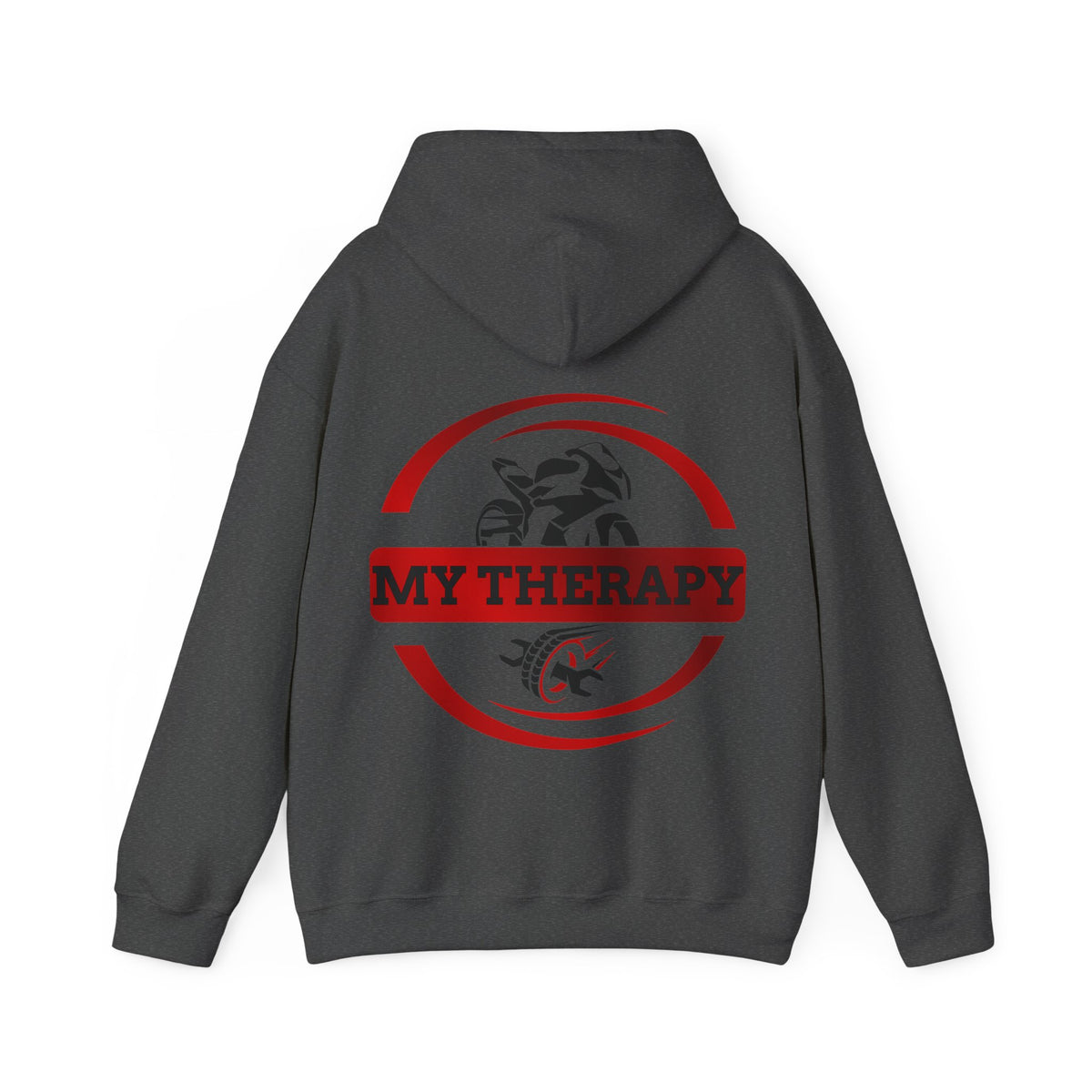 Unisex Heavy Blend™ Hooded Sweatshirt (My Therapy-Red) Back