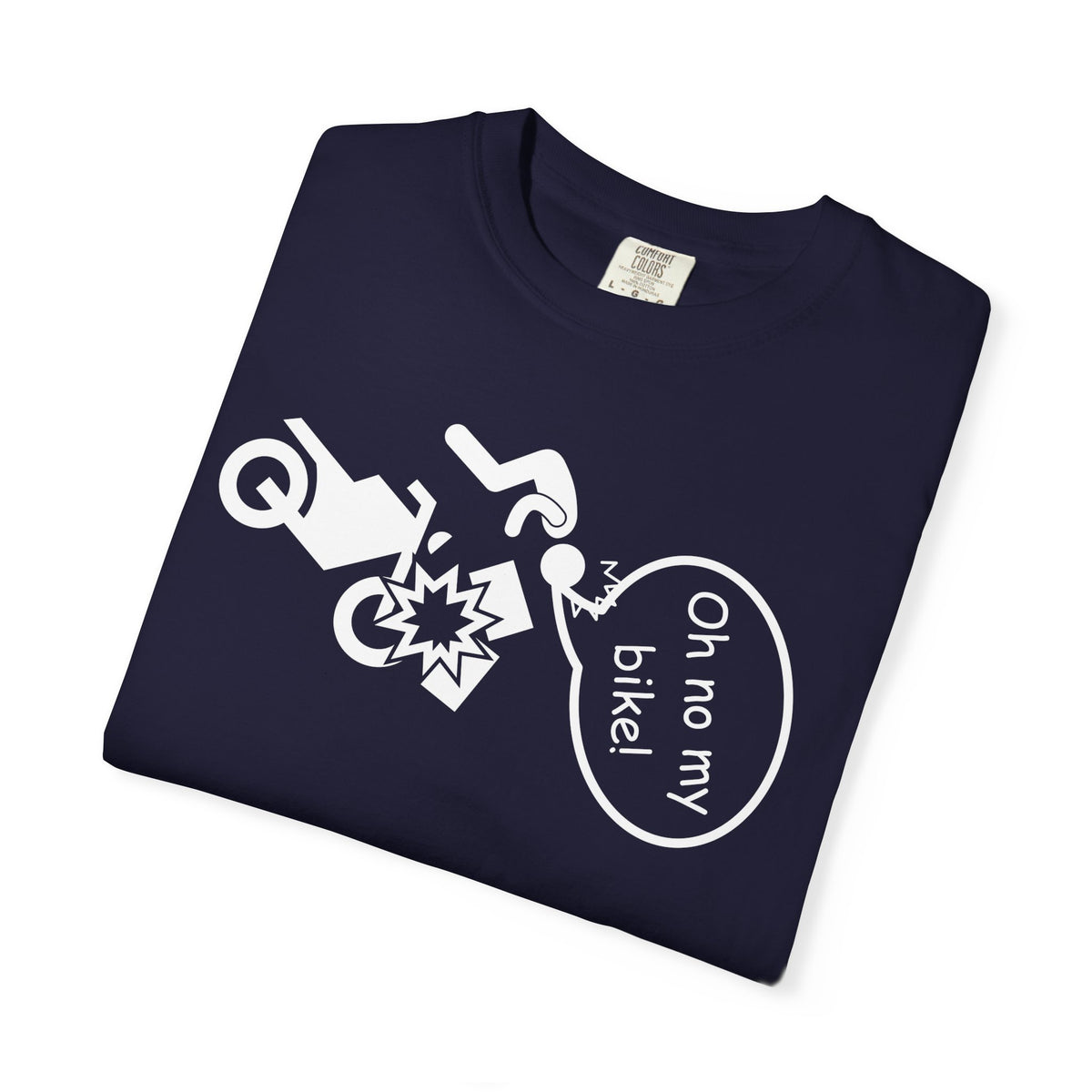 Non UK Sales Motorbike t-shirt (Oh no my bike) Boxes W/B