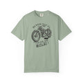 Non UK Sales Motorbike t-shirt (Old bikes never die, They just leak more oil)  B/W