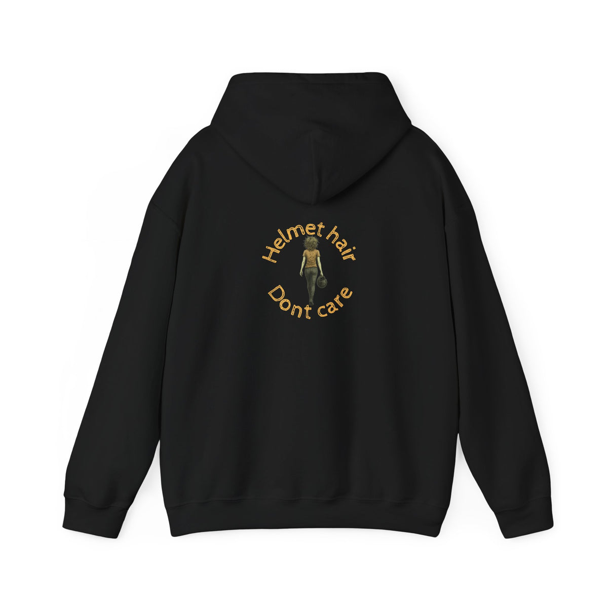 Non UK Sales Hooded Sweatshirt (Helmet hair, Don't care) Y/B