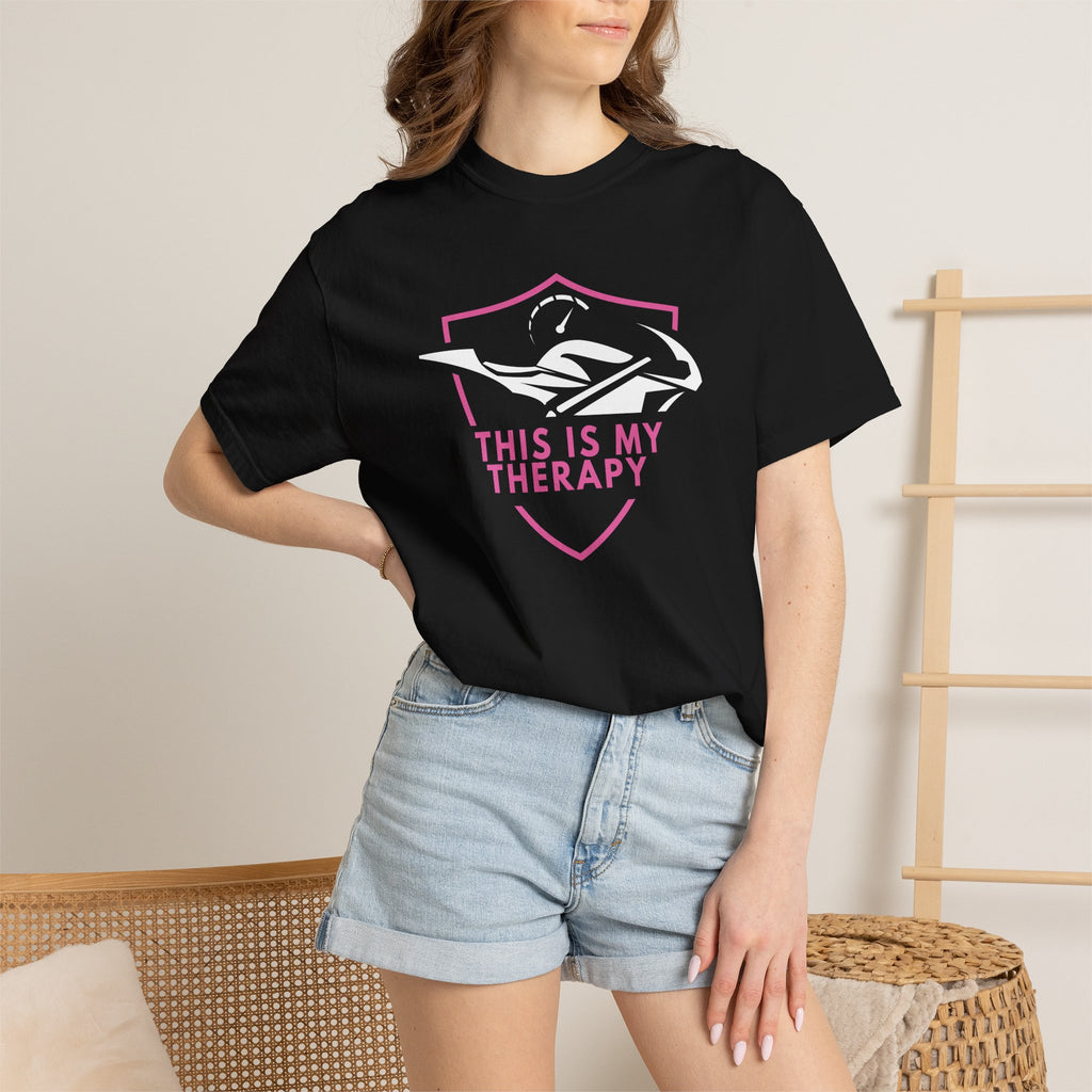 Non UK Sales Motorbike t-shirt  (This is my therapy)  P/B