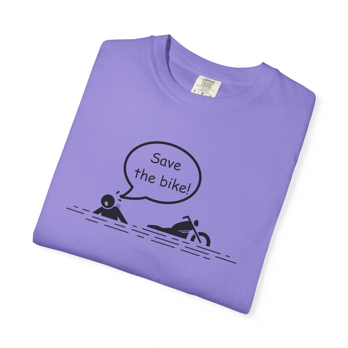 Non UK Sales Motorbike t-shirt (Save The Bike)  B/W
