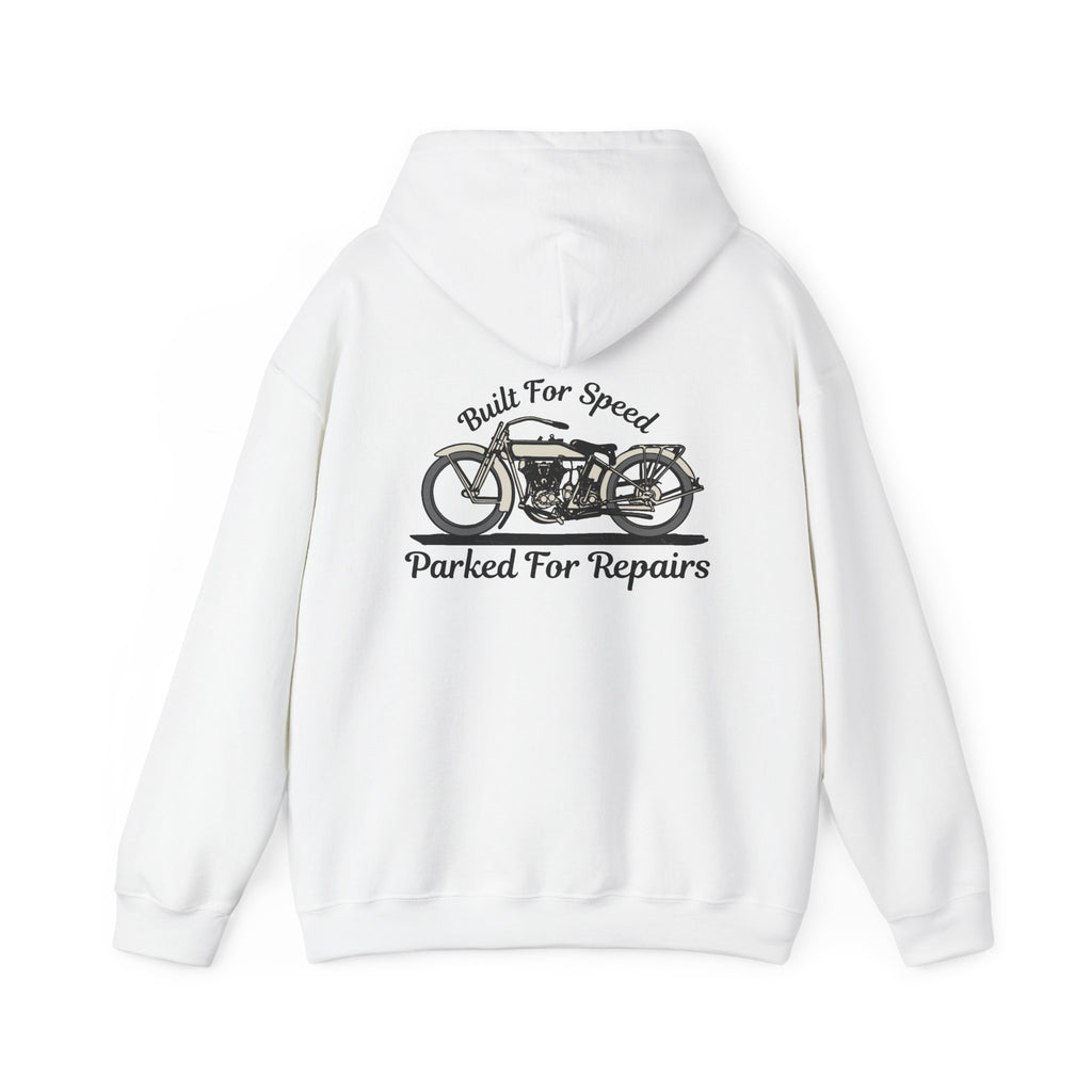 Unisex Heavy Blend™ Hooded Sweatshirt (Built For Speed, Parked For Repairs) Back
