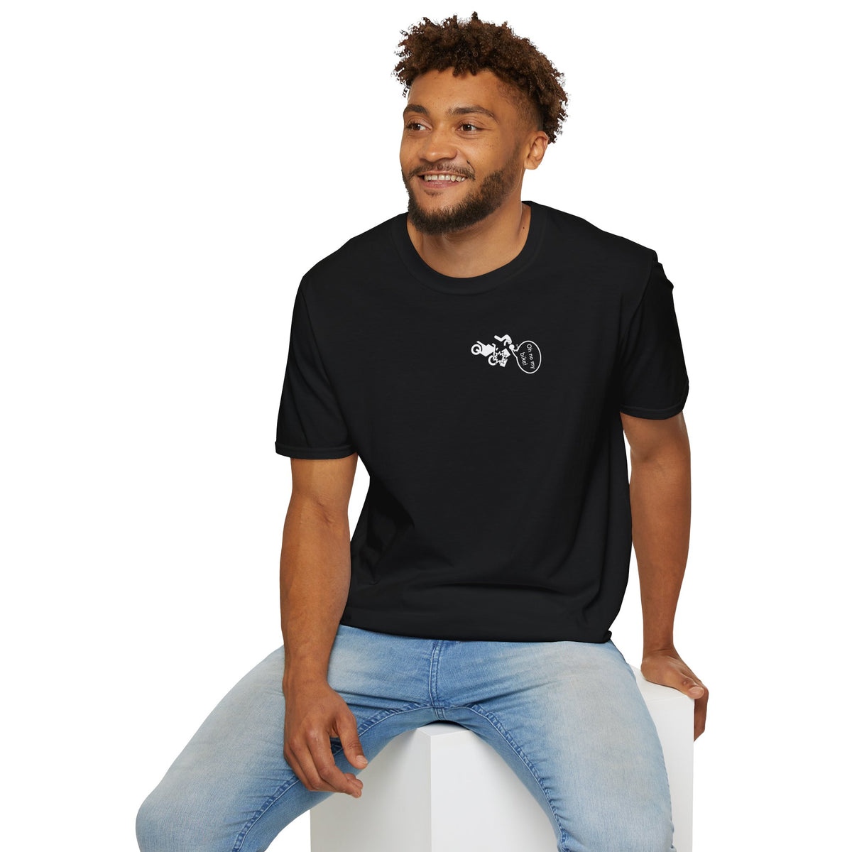 Motorbike T-shirt with 'Oh No My Bike!' (4) Small Logo