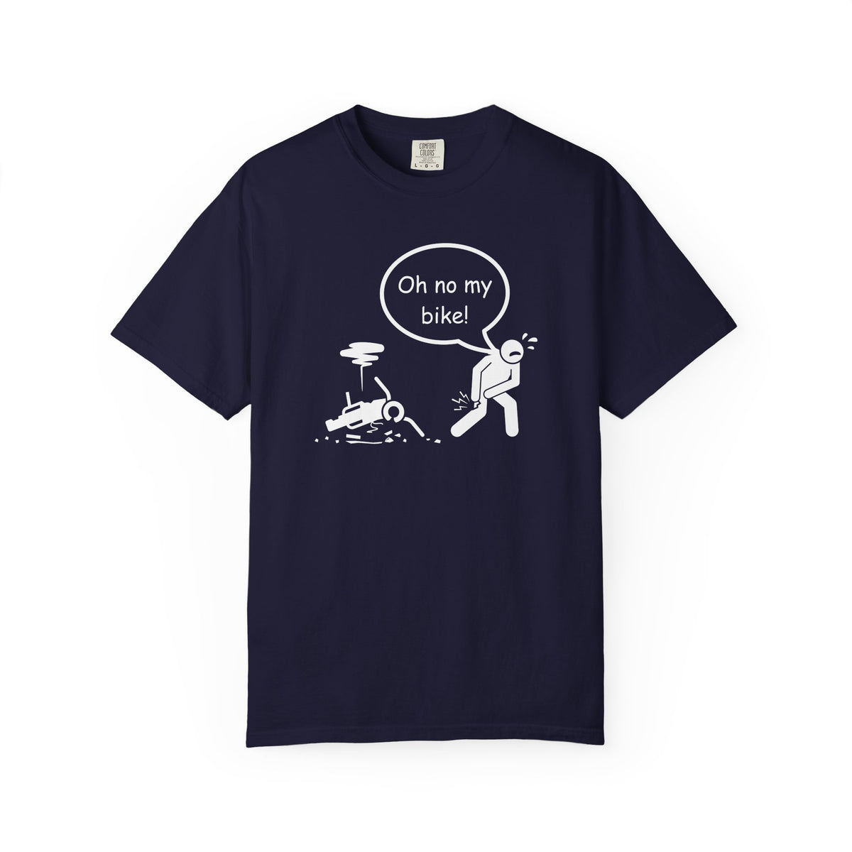 Non UK Sales Motorbike t-shirt  (Oh no my bike)  Dropped W/B