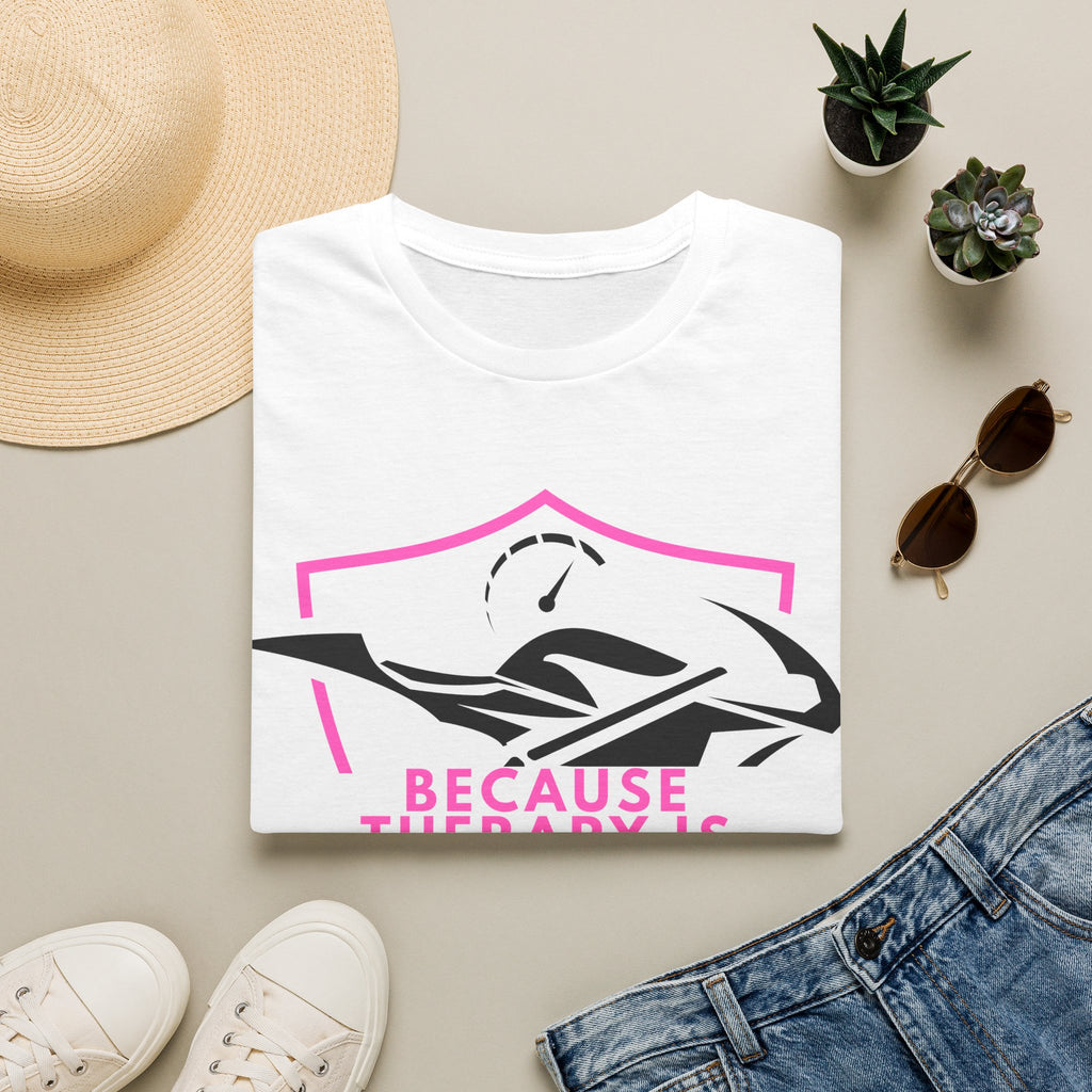 Motorbike T-shirt with 'Because Therapy is Expensive' (3)