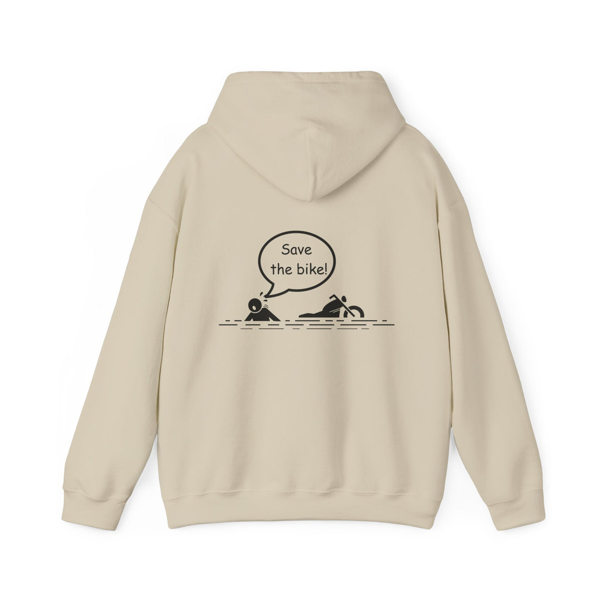 Non UK Sales Hooded Sweatshirt (Save the bike!) B/W