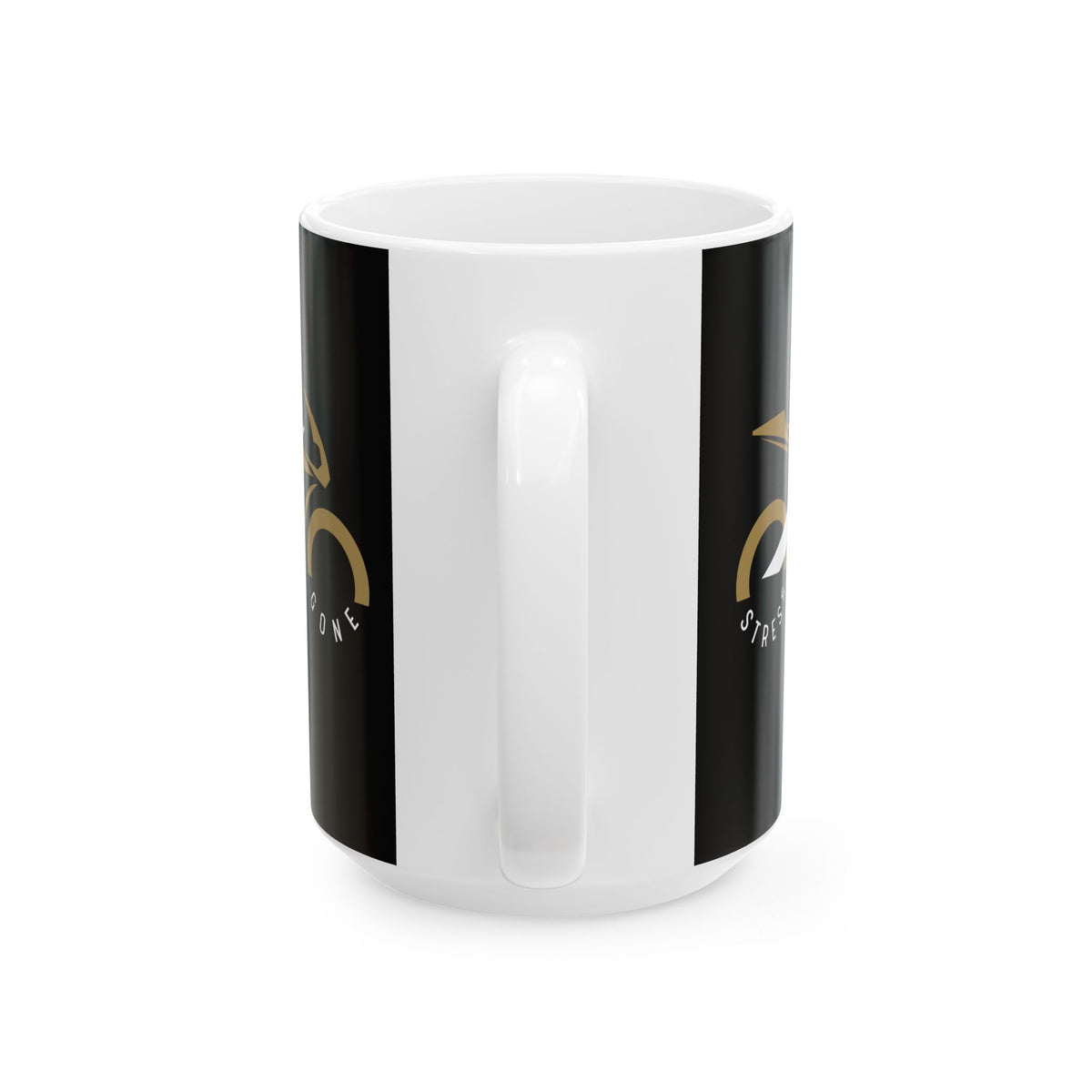 Non UK Sales 11oz And 15oz White Mug With (Stress Gone) B/G