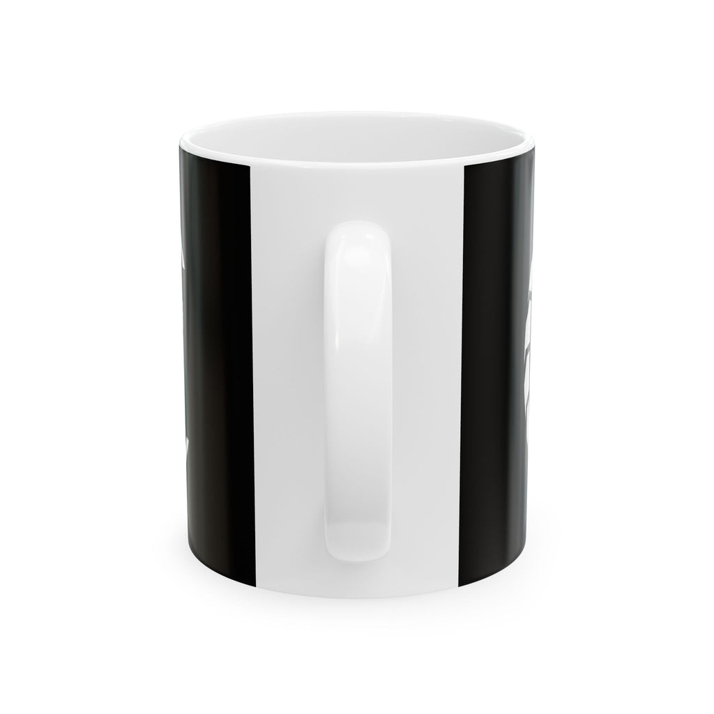 Non UK Sales 11oz And 15oz White Mug With (Burn rubber, Not your soul) T W/B