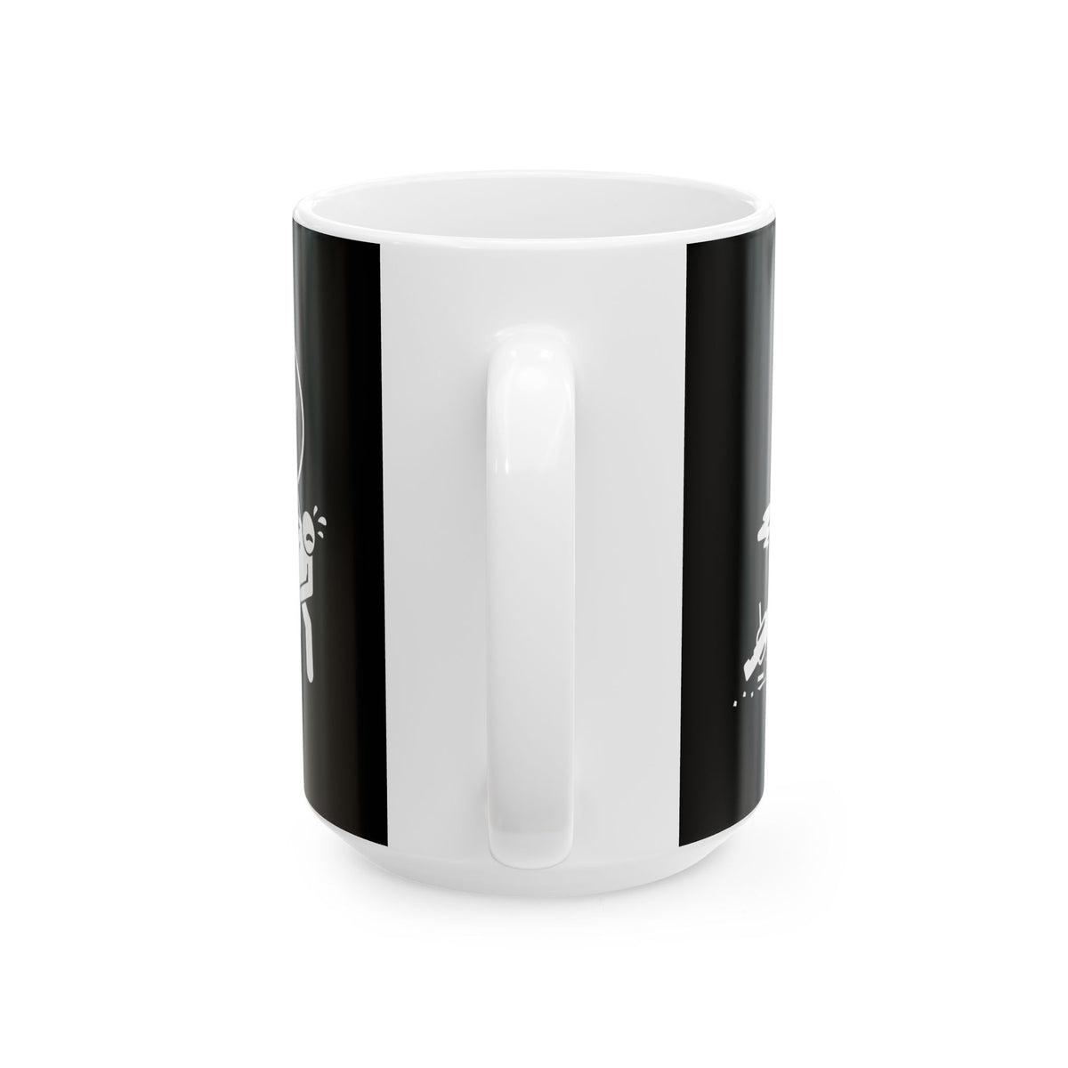 Non UK Sales 11oz And 15oz White Mug With (Oh no my bike!) B/W3