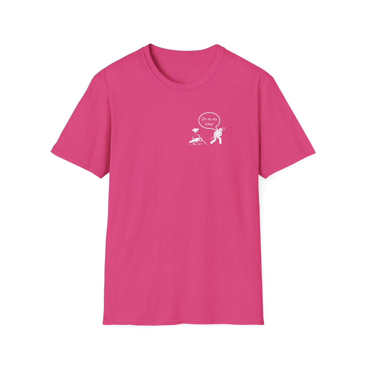 Motorbike T-shirt with 'Oh No My Bike!' Small Logo