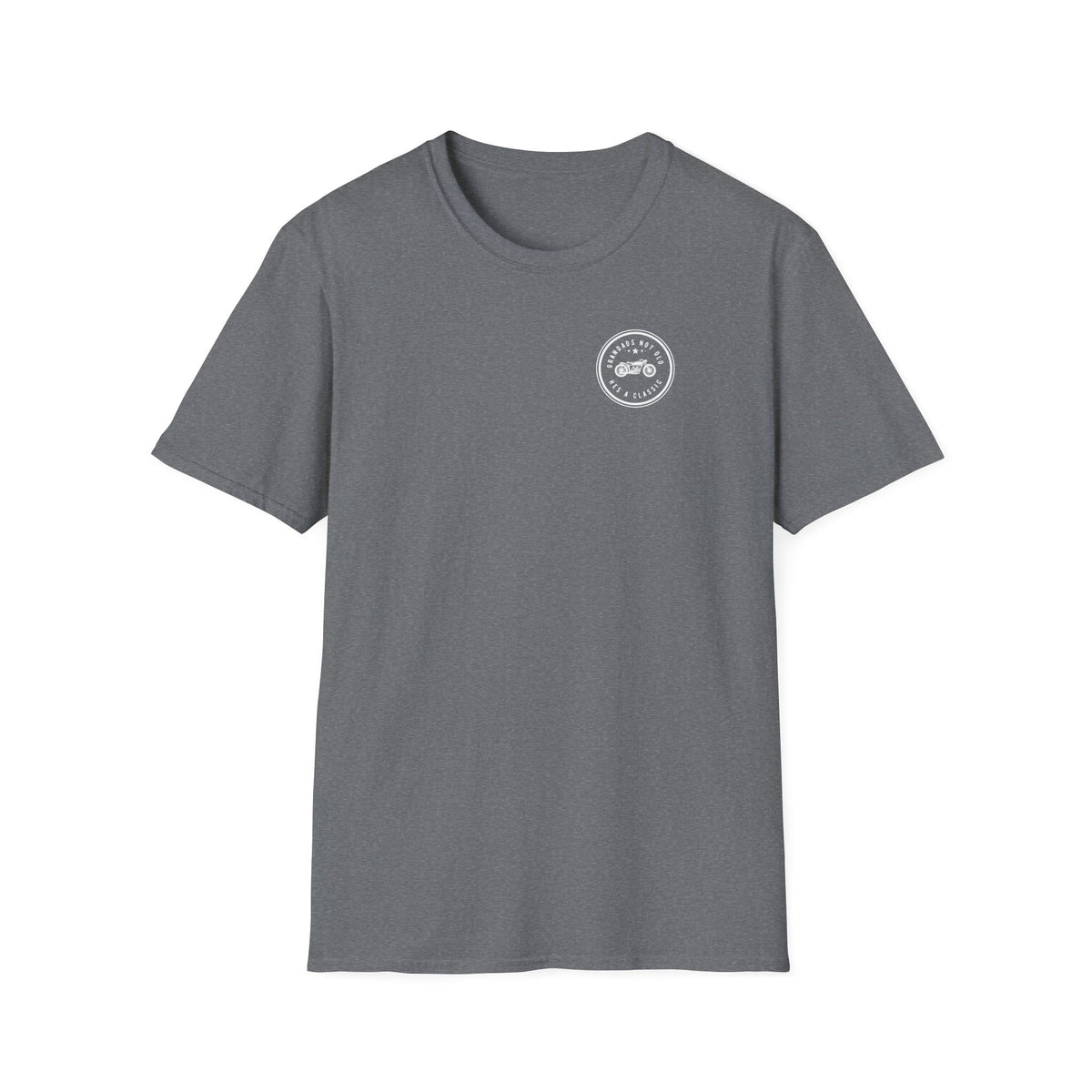 Motorbike T-shirt with 'Grandads Not Old Hes A Classic' (1) (Small Logo)
