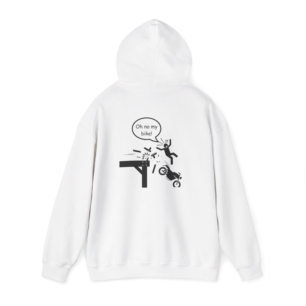 Non UK Sales Hooded Sweatshirt (Oh no my bike (Pier) W/B