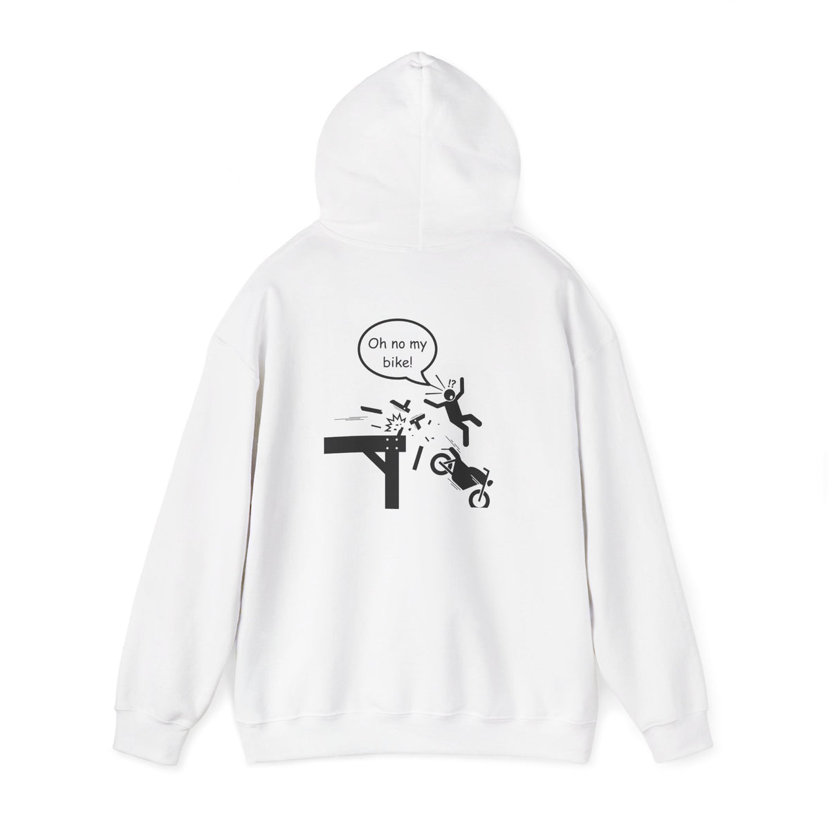 Non UK Sales Hooded Sweatshirt (Oh no my bike (Pier) W/B