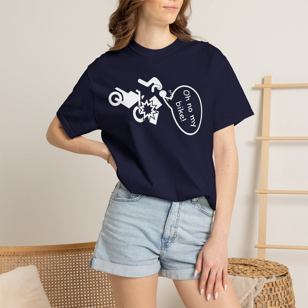 Non UK Sales Motorbike t-shirt (Oh no my bike) Boxes W/B