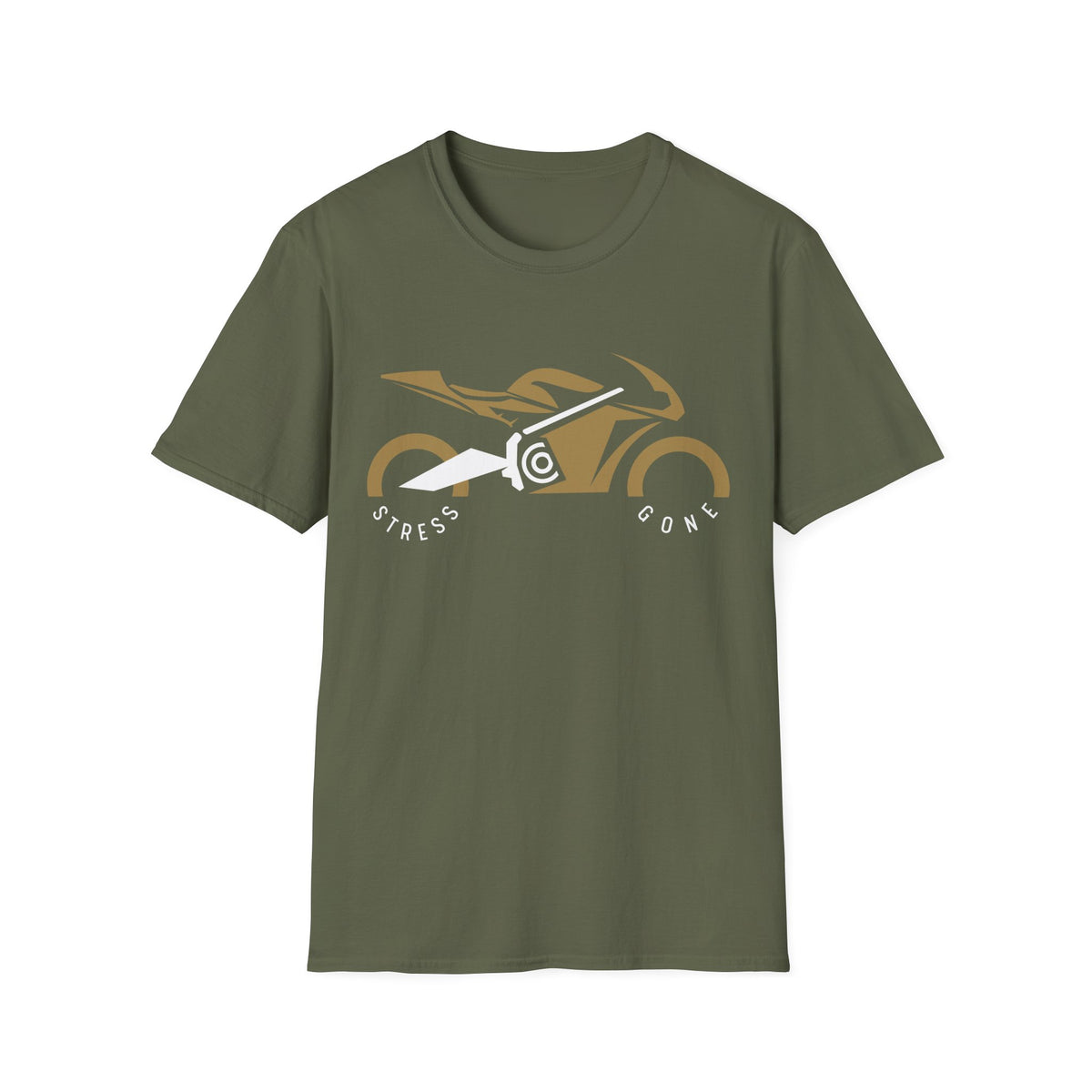Motorbike T-shirt with 'Stress Gone'