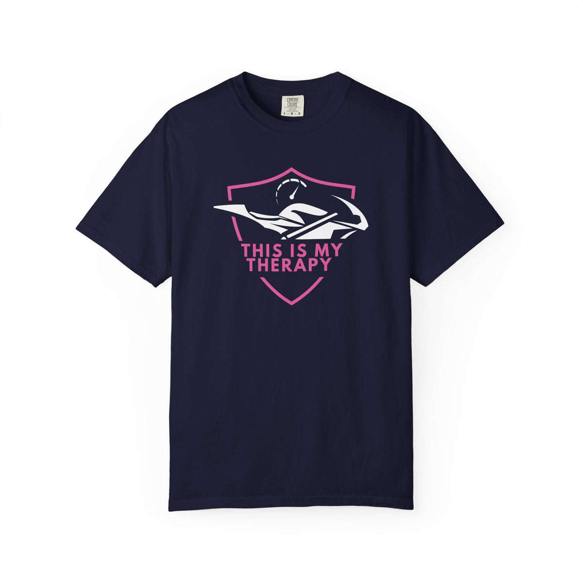 Non UK Sales Motorbike t-shirt  (This is my therapy)  P/B
