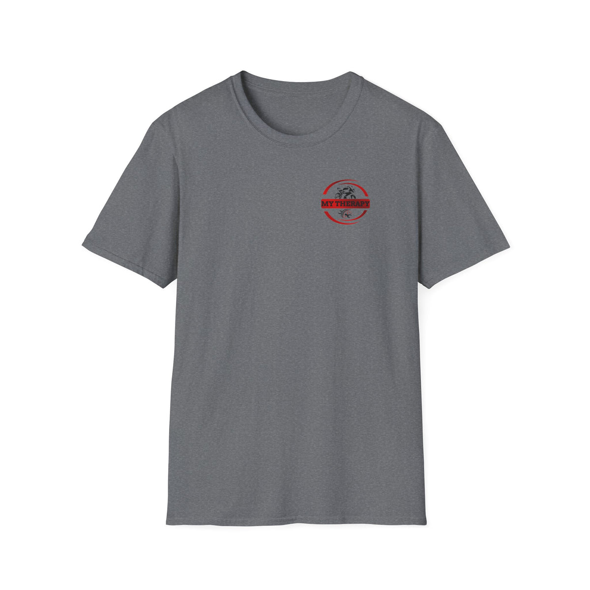 Motorbike T-shirt with 'My Therapy' (Red) Small Logo