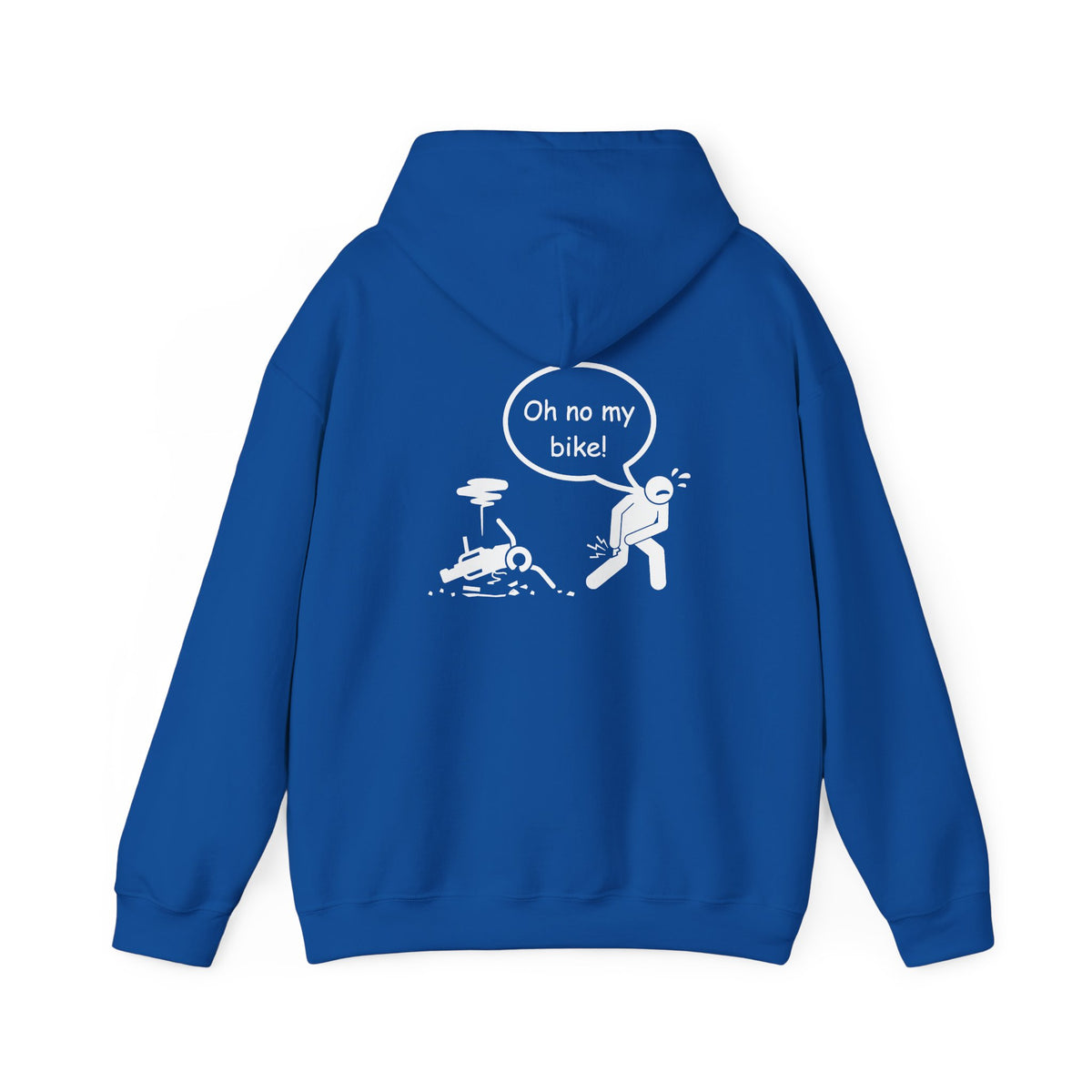 Non UK Sales Hooded Sweatshirt (Oh no my bike (Dropped) B/W