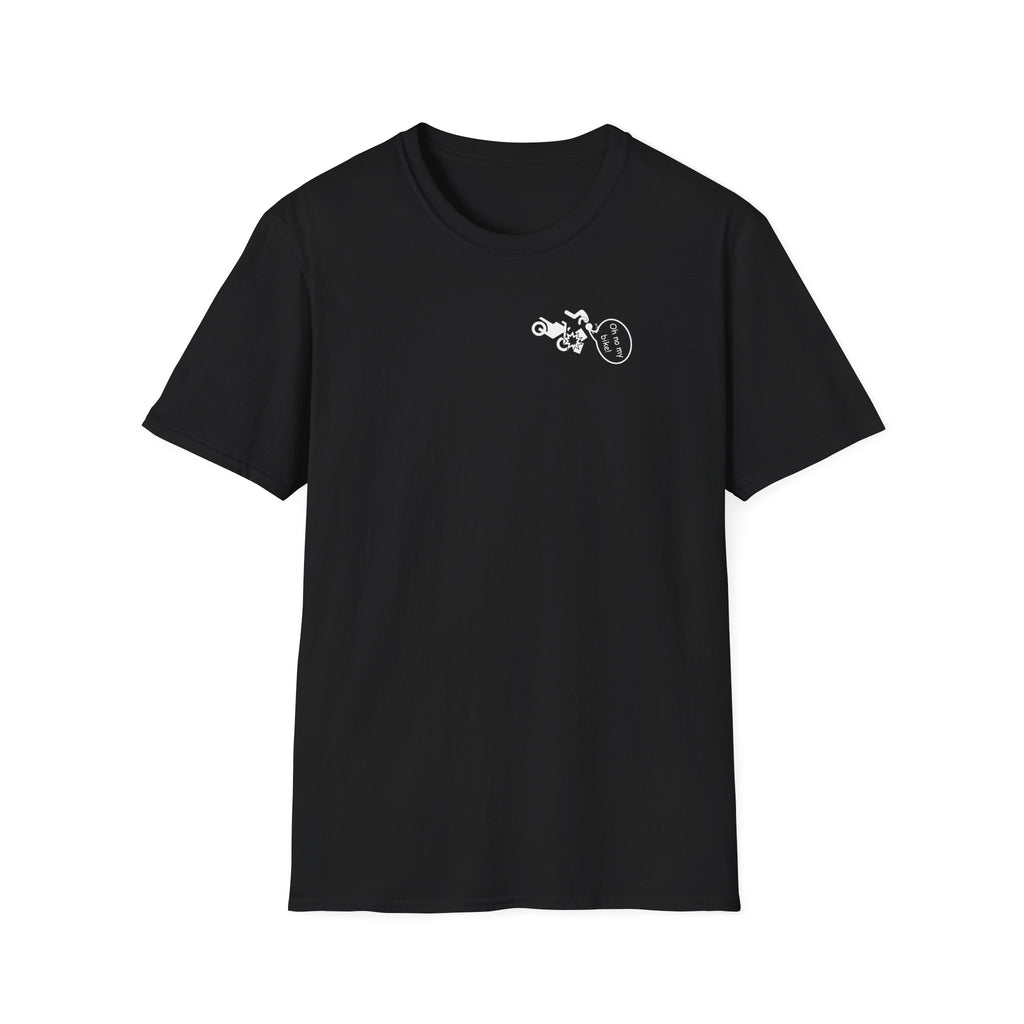 Motorbike T-shirt with 'Oh No My Bike!' (4) Small Logo