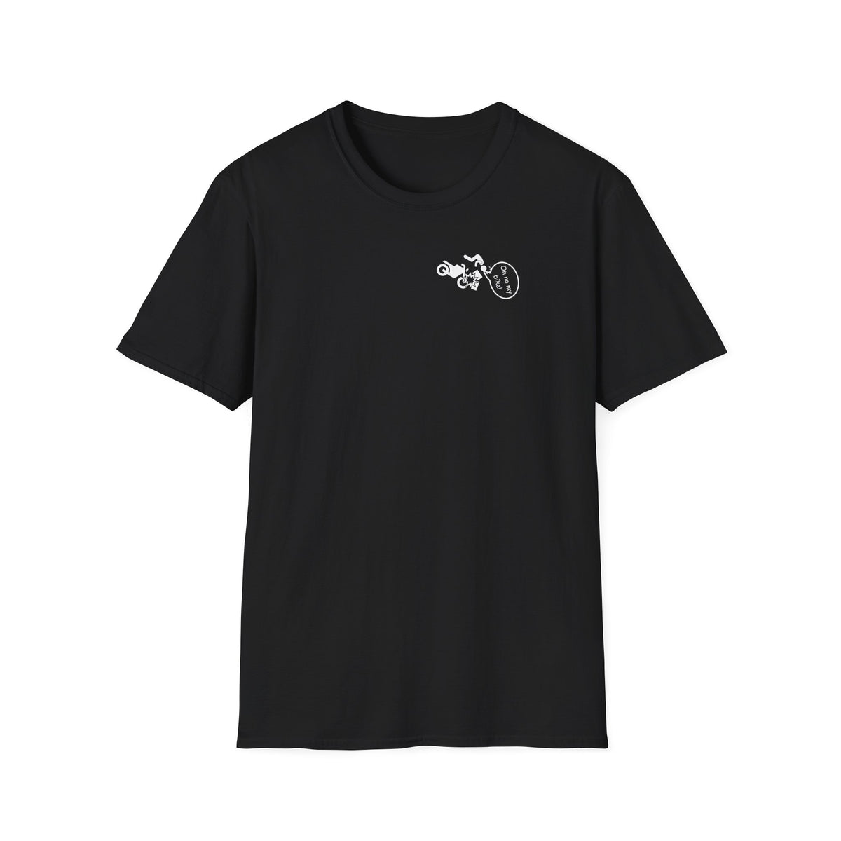 Motorbike T-shirt with 'Oh No My Bike!' (4) Small Logo