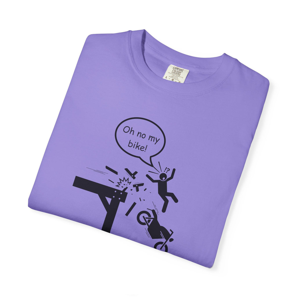 Non UK Sales Motorbike t-shirt  (Oh no my bike)  Pier B/W