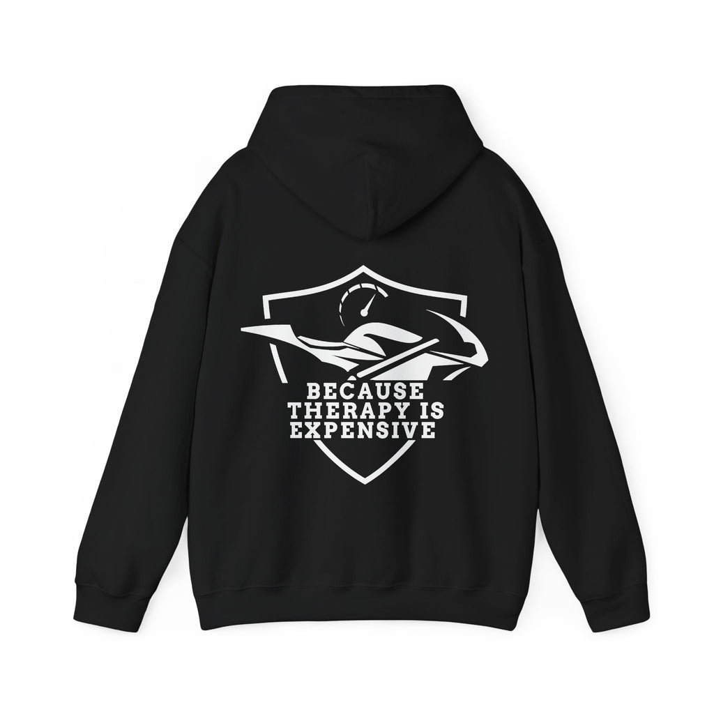 Unisex Heavy Blend™ Hooded Sweatshirt (Because Therapy Is Expensive) 2 Back