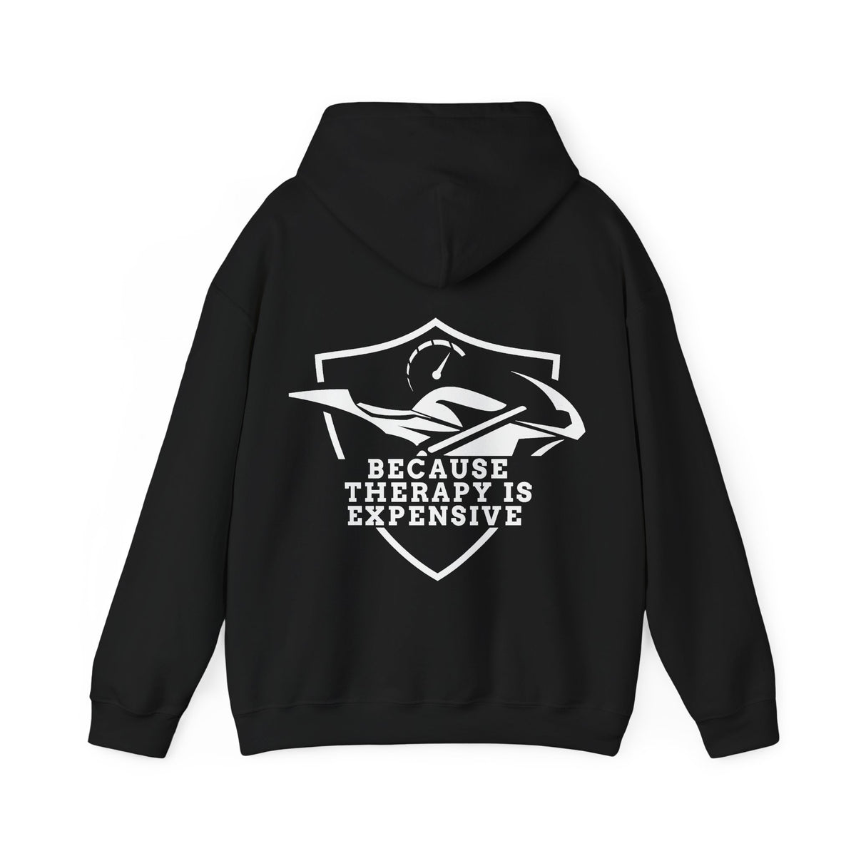 Unisex Heavy Blend™ Hooded Sweatshirt (Because Therapy Is Expensive) 2 Back