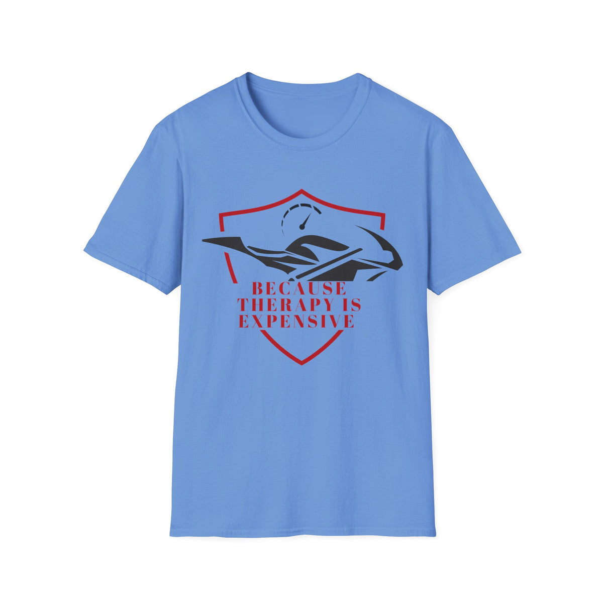 Motorbike T-shirt with 'Because Therapy is Expensive' (4)