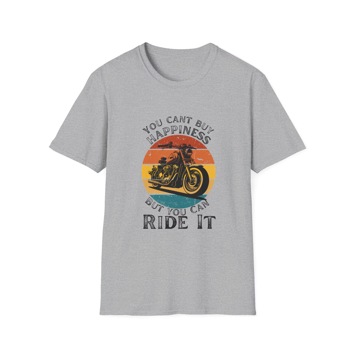 Motorbike T-shirt with You Cant Buy Happiness, But You Can Ride It'