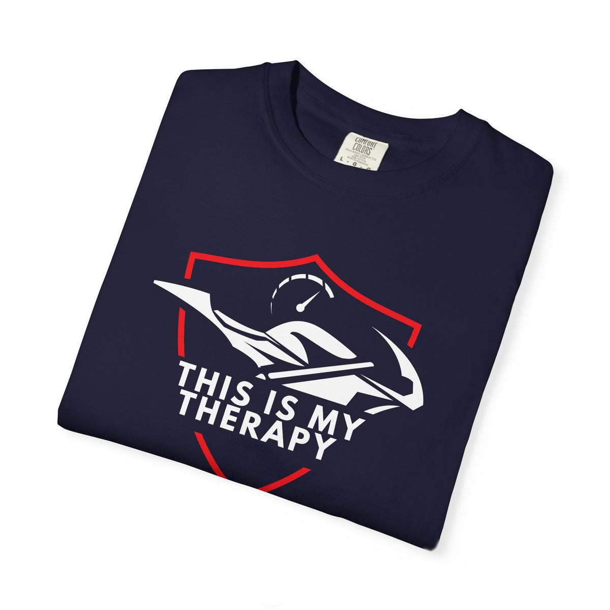 Non UK Sales Motorbike t-shirt  (This is my therapy)  WR/B