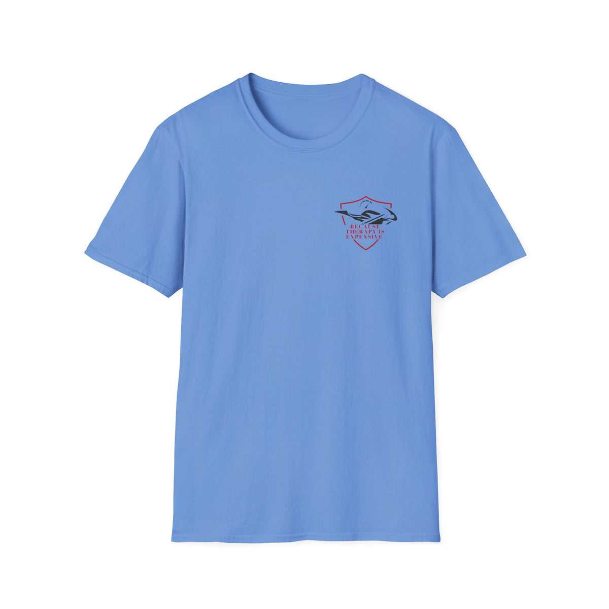 Motorbike T-shirt with 'Because Therapy is Expensive' (4) Small Logo