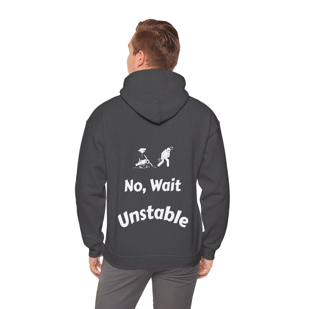UK Motorcycle Hoodie — I Am Unstoppable / No, Wait Unstable Funny Biker Pullover