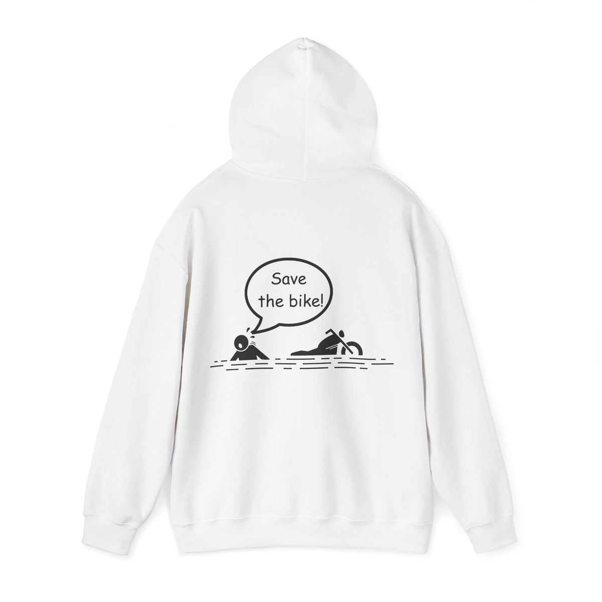 Unisex Heavy Blend™ Hooded Sweatshirt (Save The Bike) Back