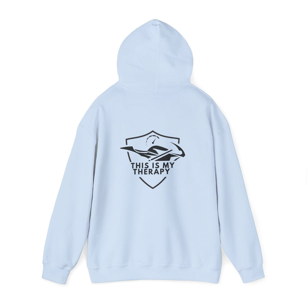 Non UK Sales Hooded Sweatshirt (This is my therapy) B/W