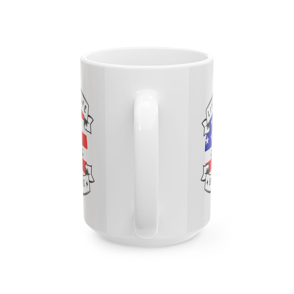 Non UK Sales 11oz And 15oz White Mug With (Living my life behind bars)